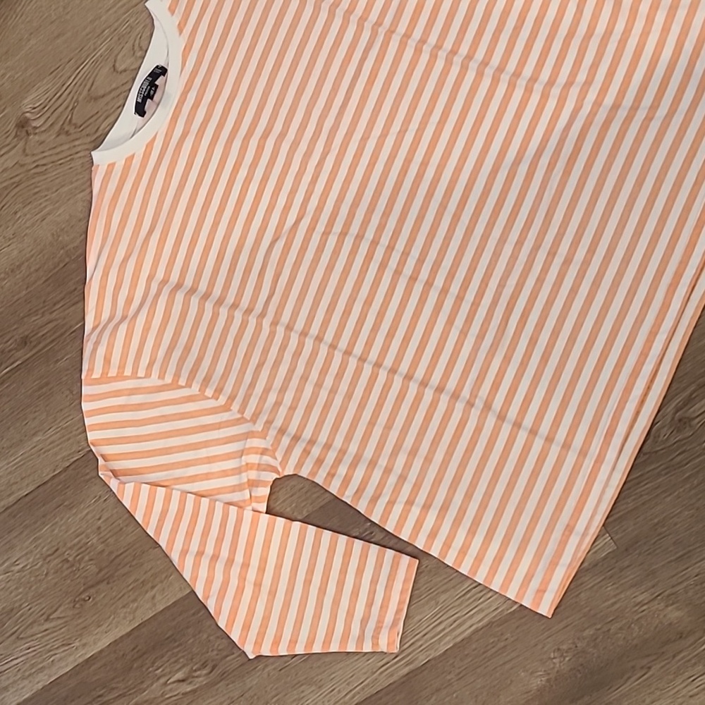 Misguided Striped Drop Shoulder Top Size 4